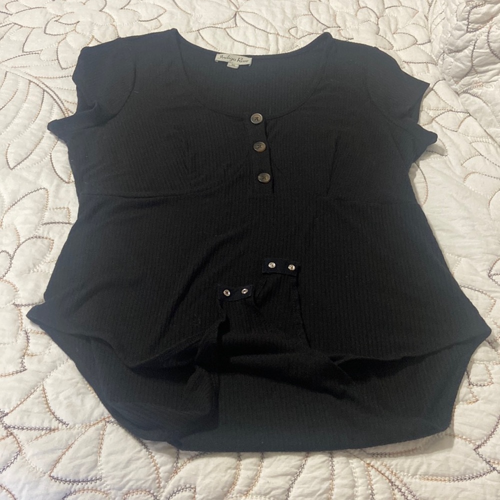 Indigo Rose, Black body suit, size xl